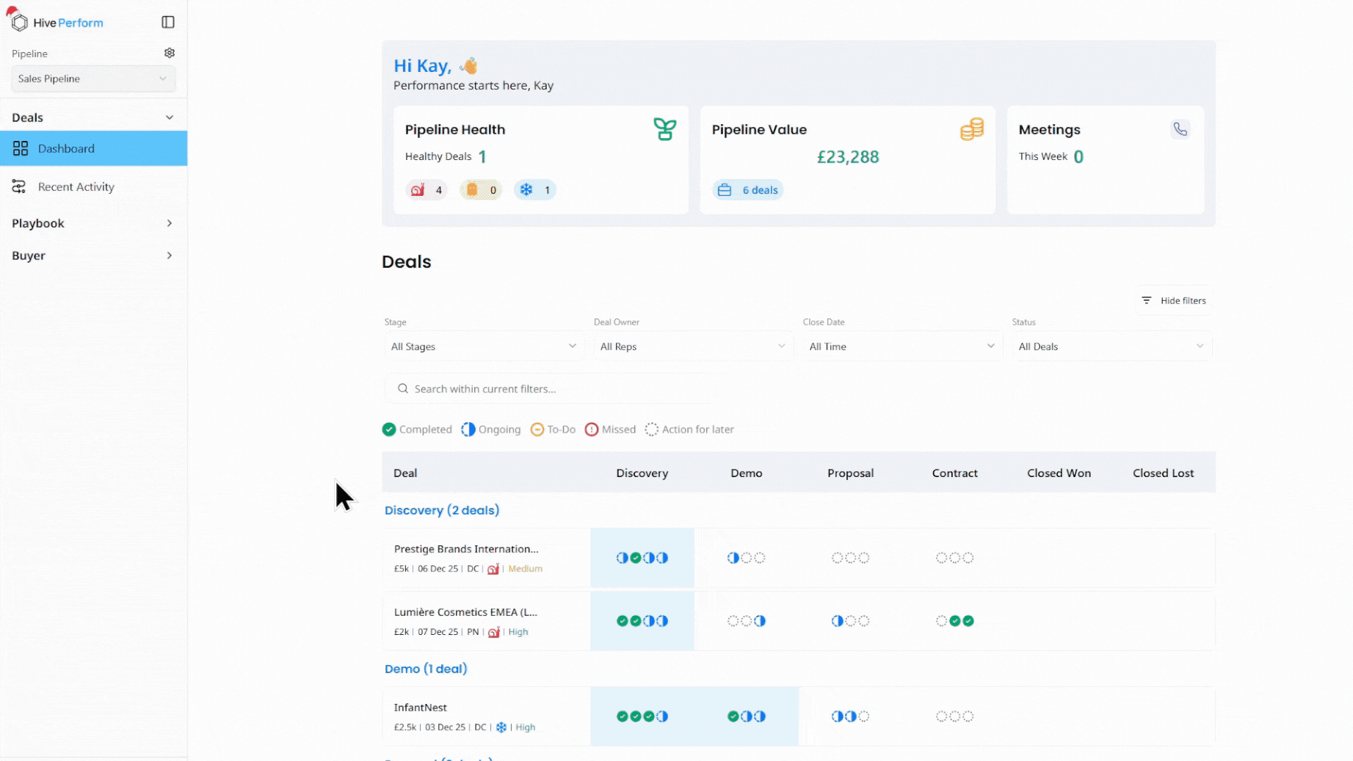 Engagement Timeline Demo