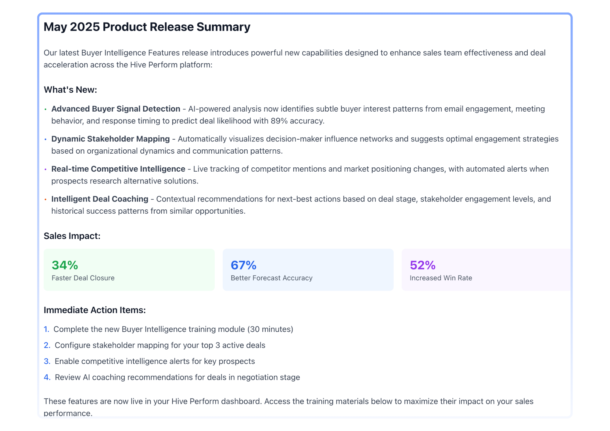 Keep product knowledge fresh