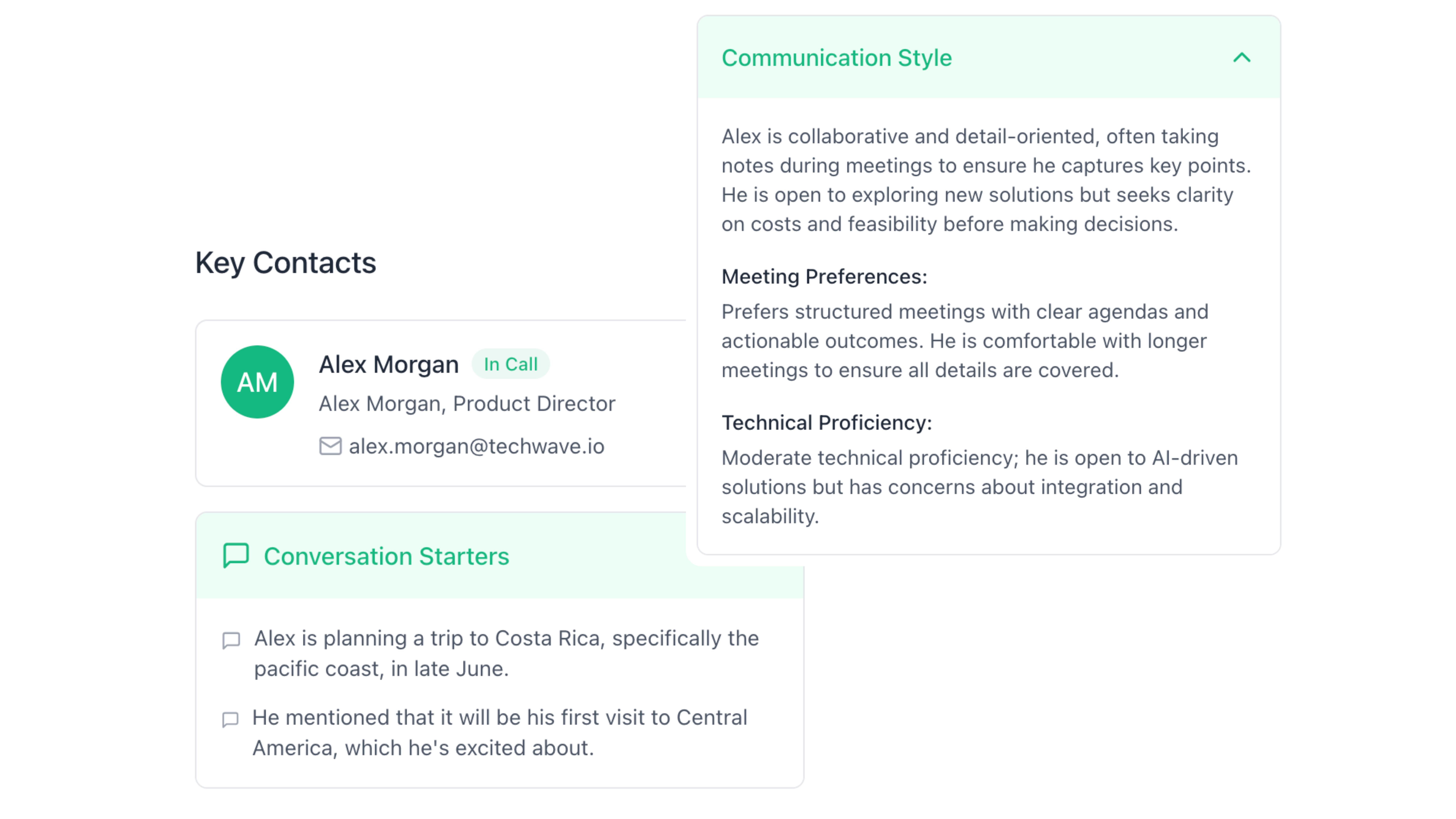 Perform Agent contact widget